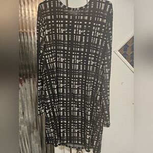 MICHAEL Michael Kors Black and White Patterned Dress, XL